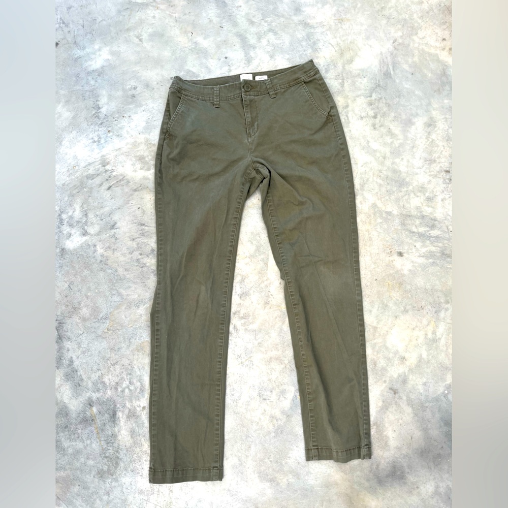 A New Day stretch size 6 deep green straight leg dress pants